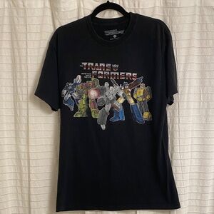 Transformers large black t shirt men’s 100% cotton casual school